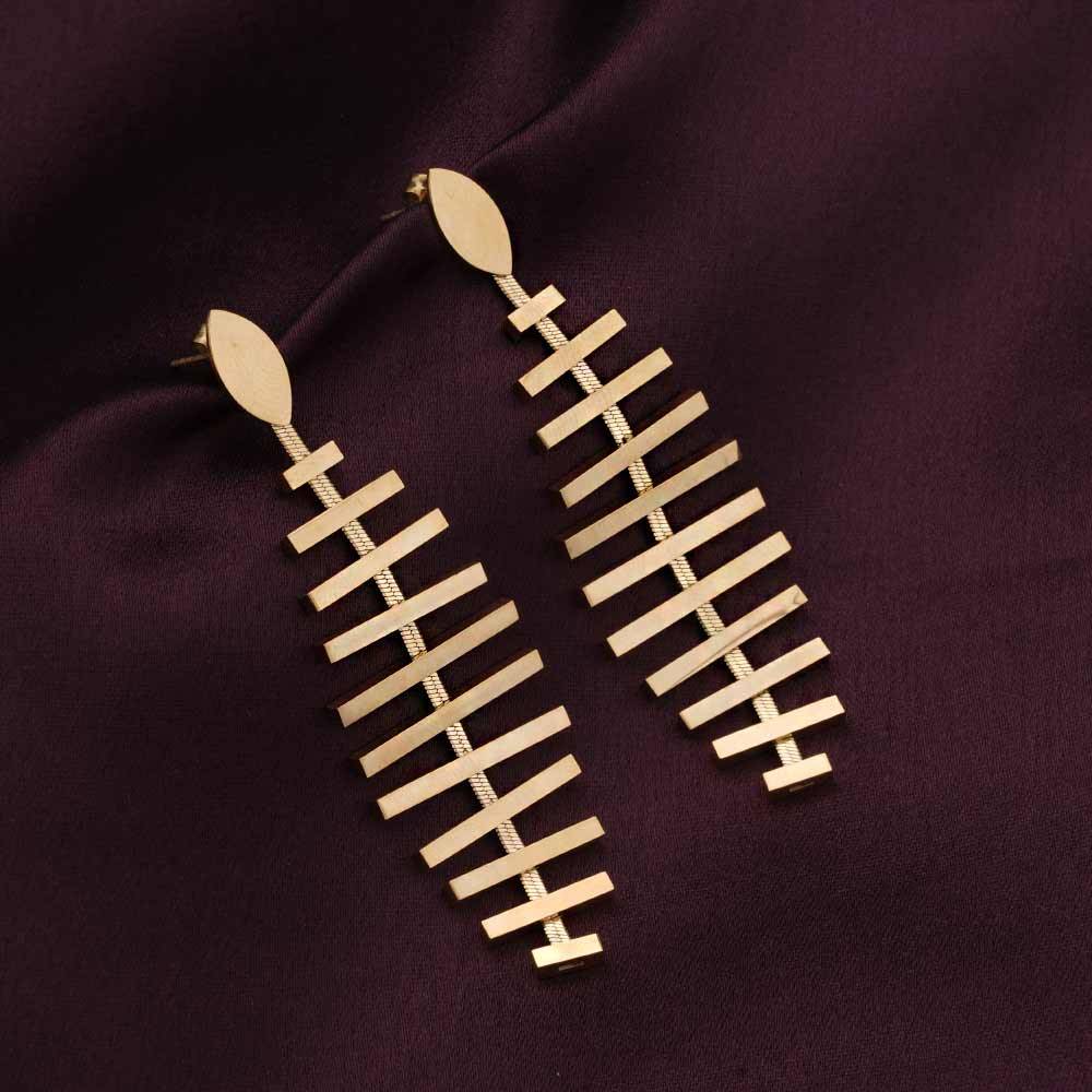 Palmonas Stacked Bar Earrings For Womens - Waterproof & Anti-Tarnish : PMWSSER460-G