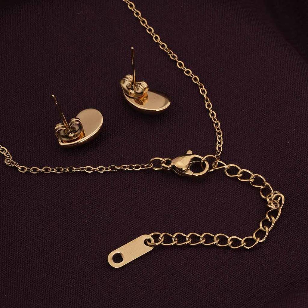 Palmonas Gold Cashew Jewellery Set For Women : PMWSSJS020-G