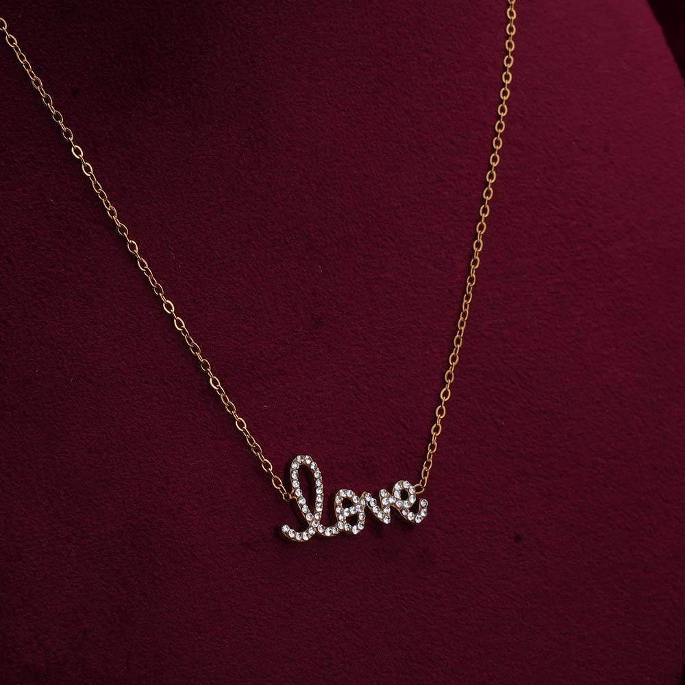 Palmonas Heartfelt Message Pendant For Womens - Waterproof & Anti-Tarnish : PMWSSNC103-G