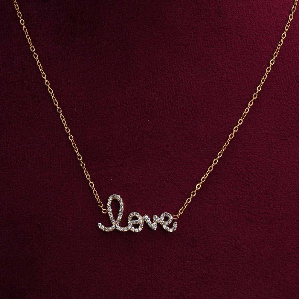 Palmonas Heartfelt Message Pendant For Womens - Waterproof & Anti-Tarnish : PMWSSNC103-G