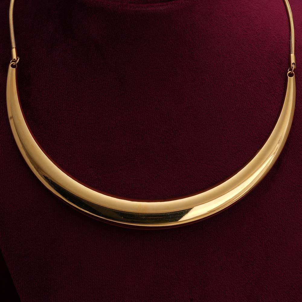 Palmonas Clavicle Chain Arc Bar Choker Necklace For Womens - Waterproof & Anti-Tarnish : PMWSSNC111-G