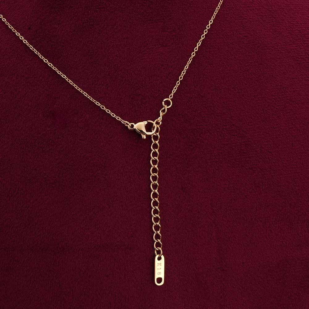 Palmonas Double Drop Delicacy Gold Chain Necklace For Womens - Waterproof & Anti-Tarnish : PMWSSNC153-G