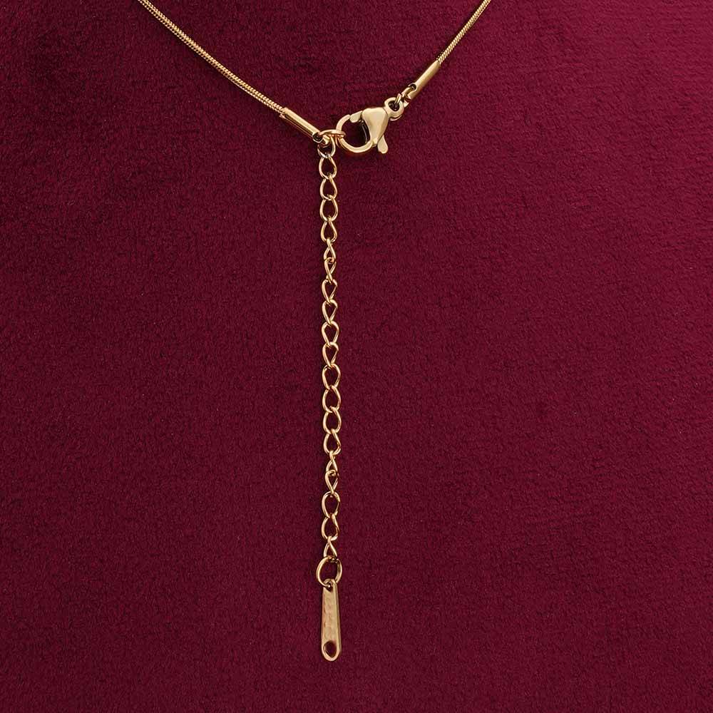 Palmonas Everyday Exquisite Yellow Stone Gold Necklace For Womens - Waterproof & Anti-Tarnish : PMWSSNC157-G