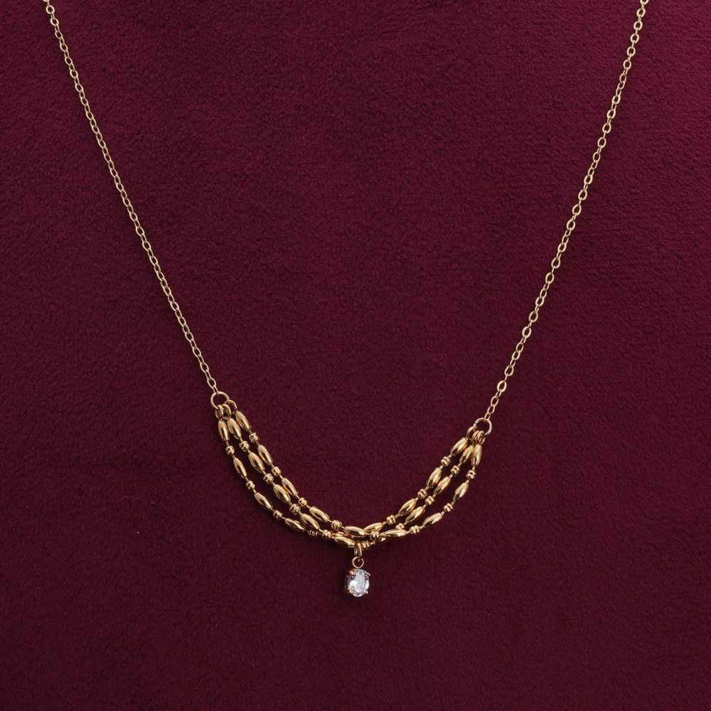 Palmonas Vintage Vibe Gold Necklace For Womens - Waterproof & Anti-Tarnish : PMWSSNC158-G