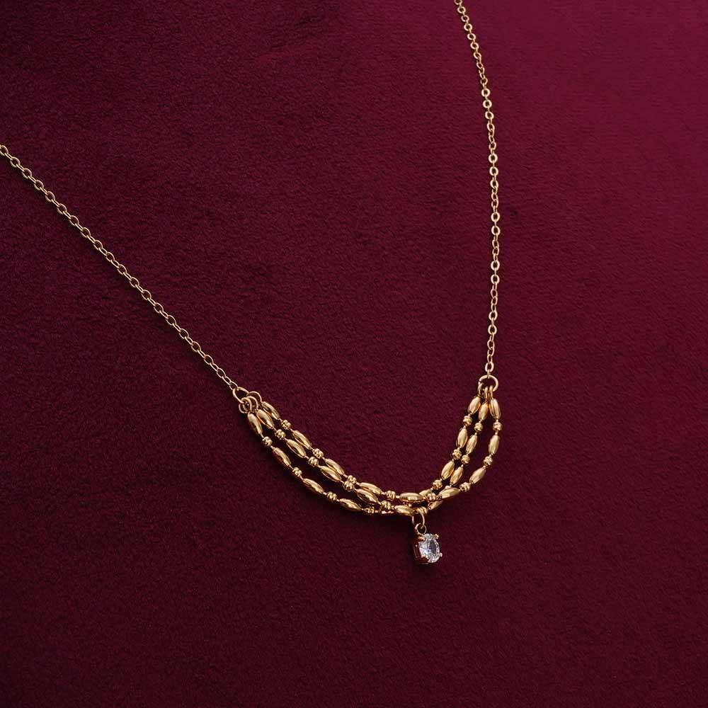 Palmonas Vintage Vibe Gold Necklace For Womens - Waterproof & Anti-Tarnish : PMWSSNC158-G