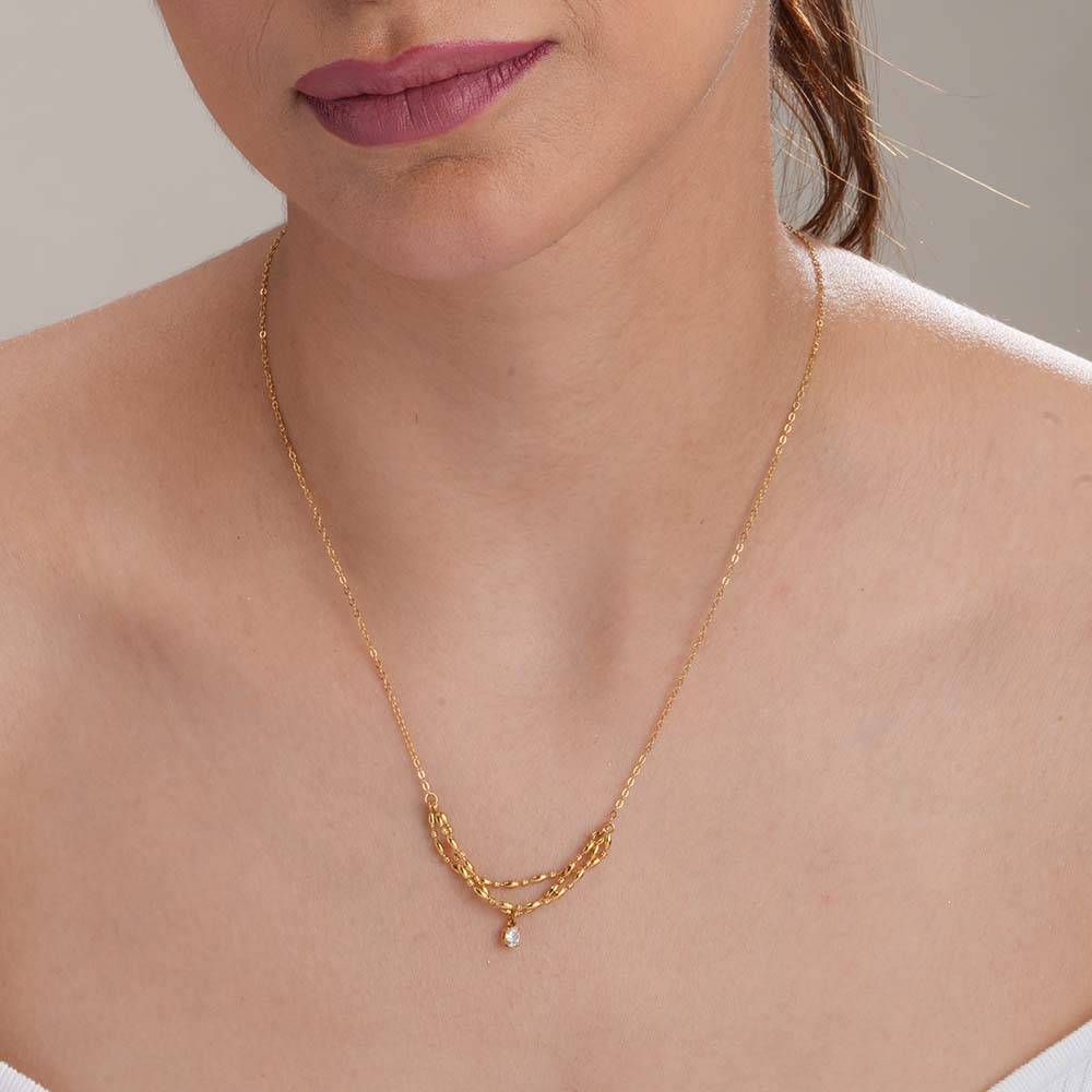 Palmonas Vintage Vibe Gold Necklace For Womens - Waterproof & Anti-Tarnish : PMWSSNC158-G