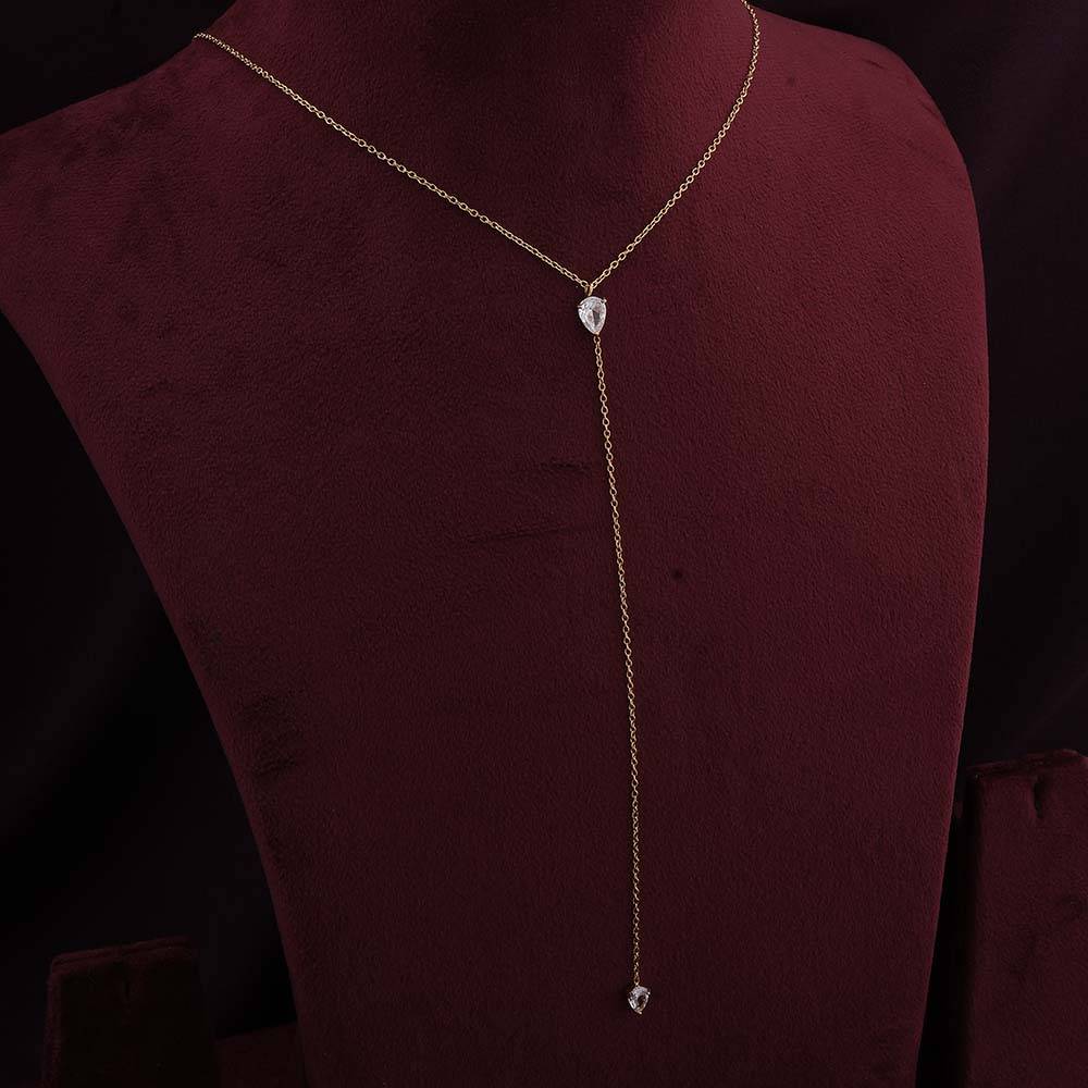 Palmonas Twin Twinkle Gold Necklace For Womens - Waterproof & Anti-Tarnish : PMWSSNC172-G