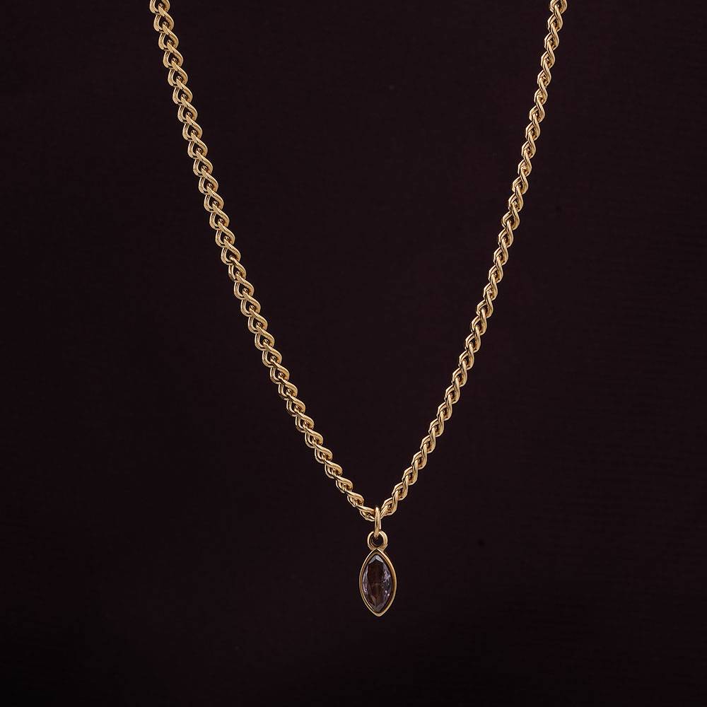 Palmonas Purple Passion Birthstone Necklace For Womens - Waterproof & Anti-Tarnish : PMWSSNC177-G