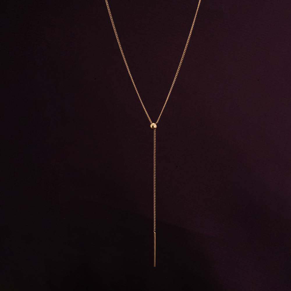 Palmonas Trendy Sleek Chain Necklace For Womens - Waterproof & Anti-Tarnish : PMWSSNC185-G