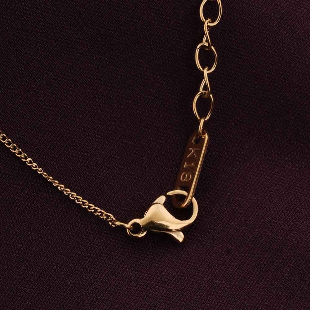 Palmonas Trendy Sleek Chain Necklace For Womens - Waterproof & Anti-Tarnish : PMWSSNC185-G