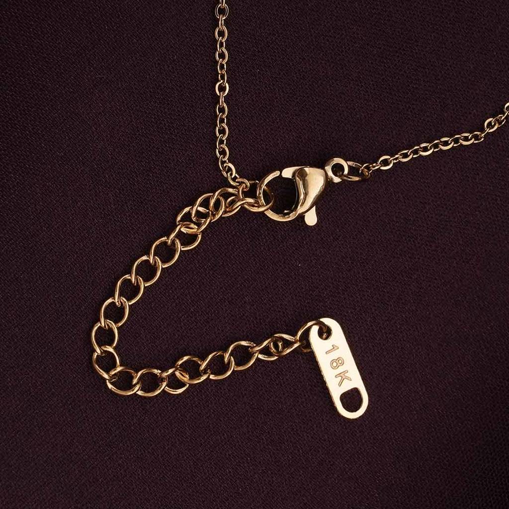 Palmonas Zircon Stone Gold Necklace For Womens - Waterproof & Anti-Tarnish : PMWSSNC192-G