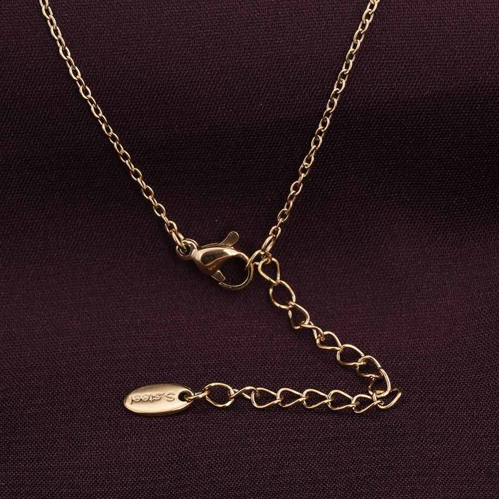 Palmonas Shinning Four Petals Flower Necklace For Womens - Waterproof & Anti-Tarnish : PMWSSNC195-G