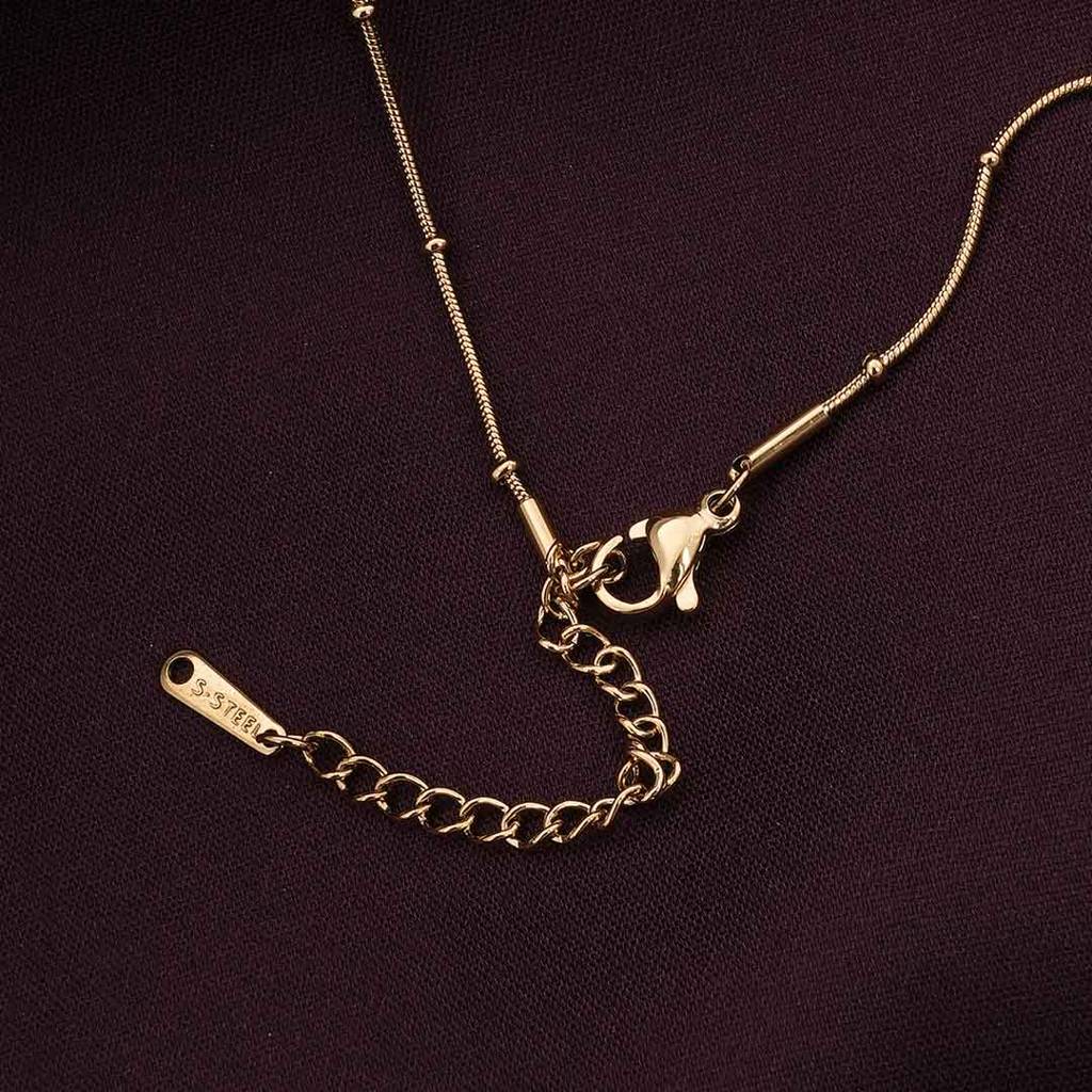 Palmonas Shimmering Diamond Chain Necklace For Womens - Waterproof & Anti-Tarnish : PMWSSNC199-G