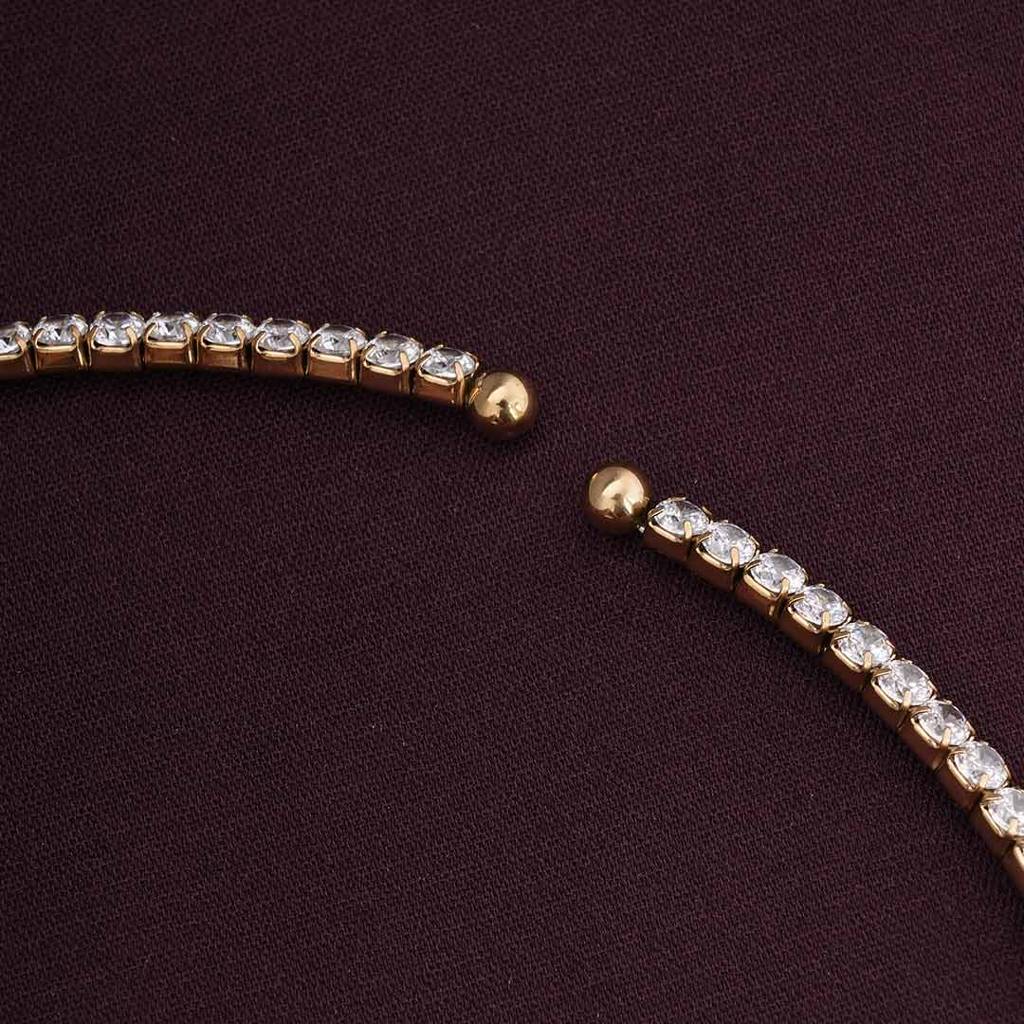 Palmonas Sparkling Circle Gold Minimal Necklace For Womens - Waterproof & Anti-Tarnish : PMWSSNC202-G