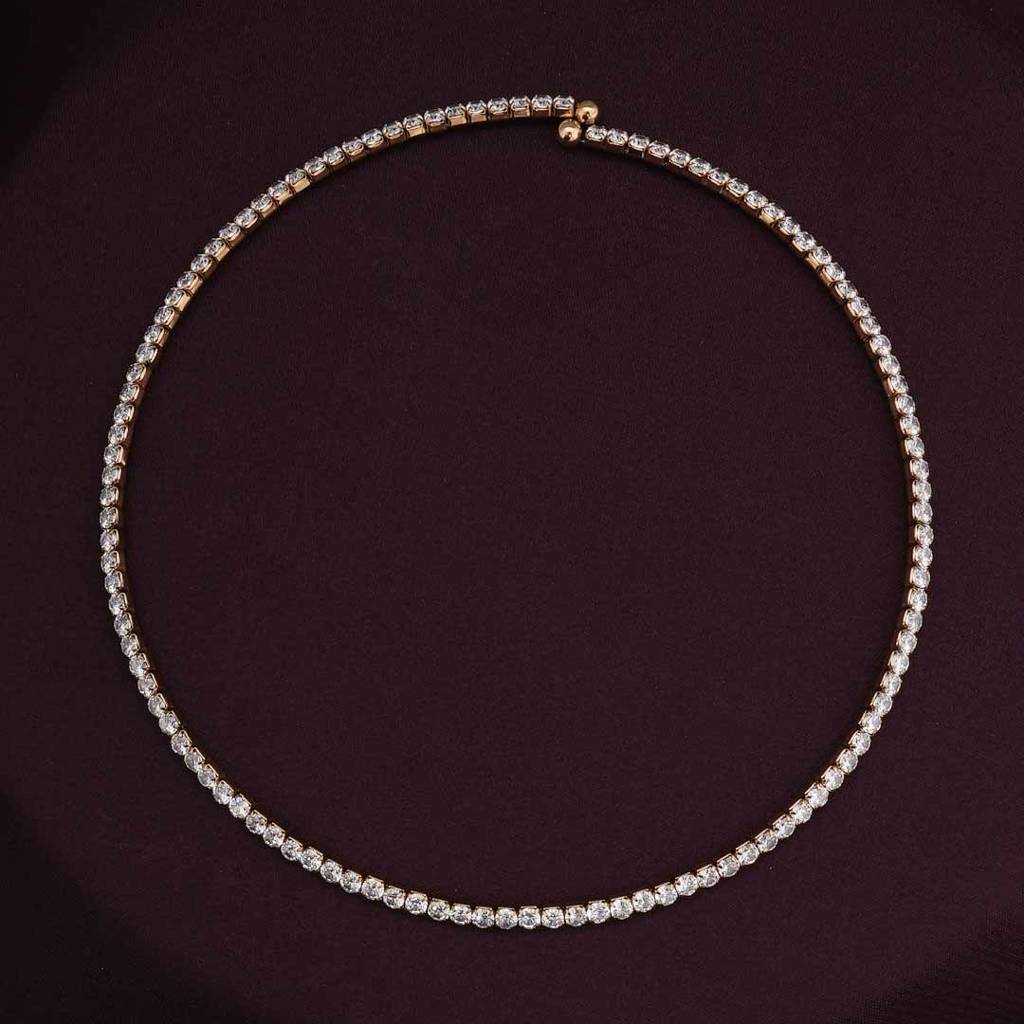 Palmonas Sparkling Circle Gold Minimal Necklace For Womens - Waterproof & Anti-Tarnish : PMWSSNC202-G