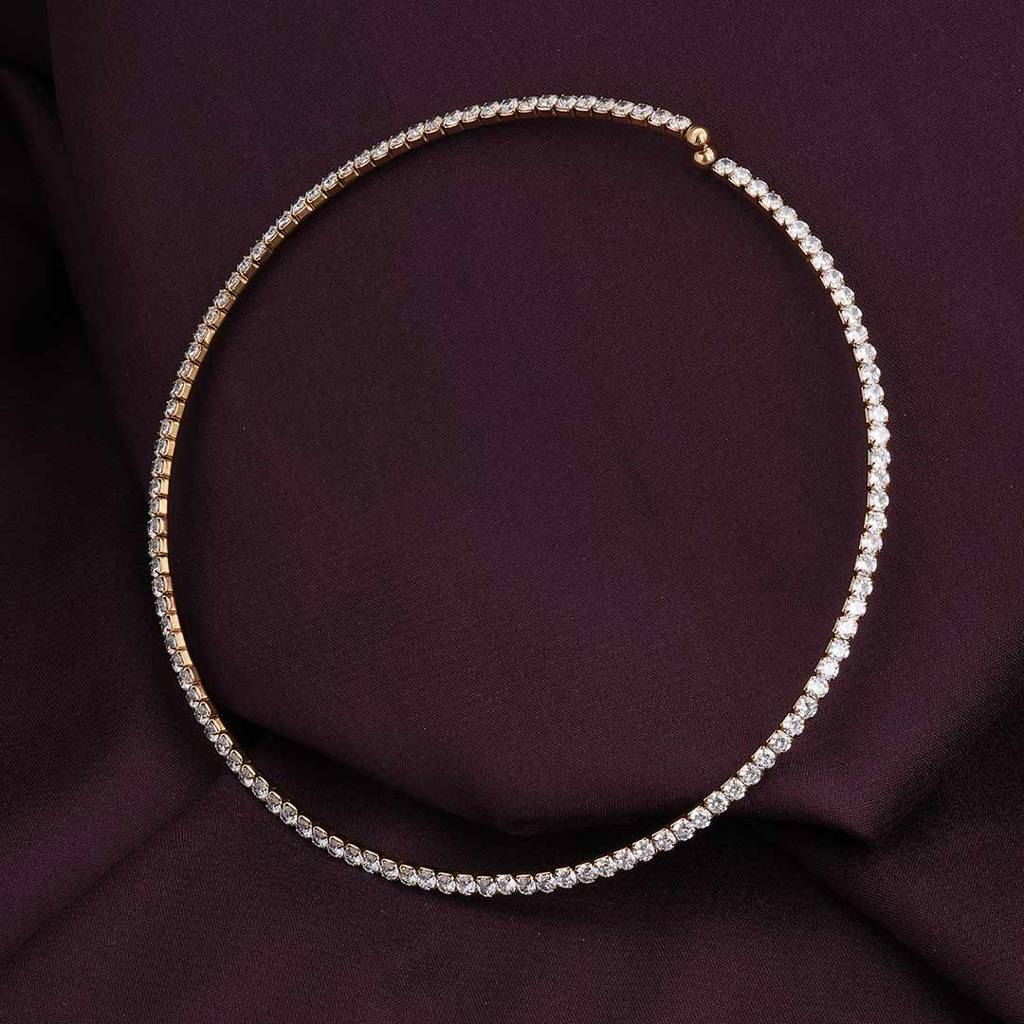 Palmonas Sparkling Circle Gold Minimal Necklace For Womens - Waterproof & Anti-Tarnish : PMWSSNC202-G