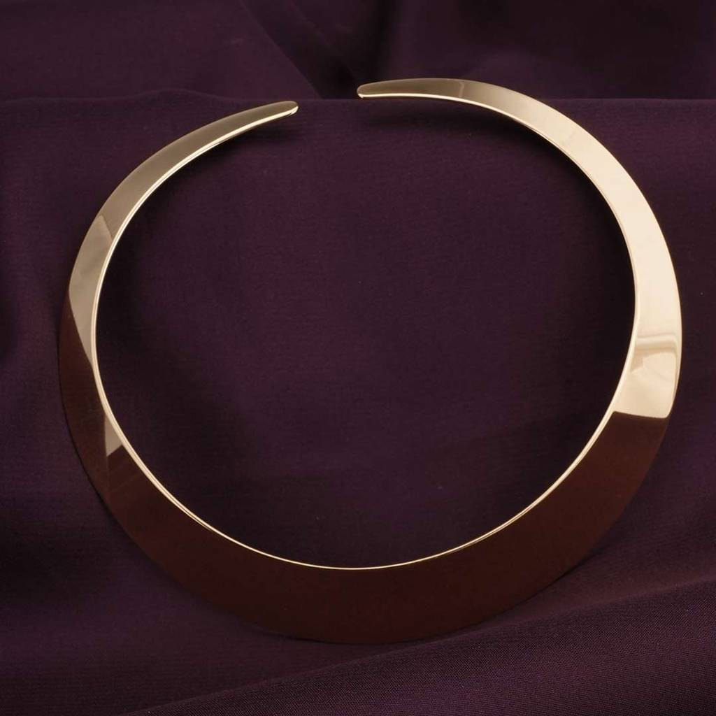 Palmonas Open Collar Choker Gold Necklace For Womens - Waterproof & Anti-Tarnish : PMWSSNC205-G
