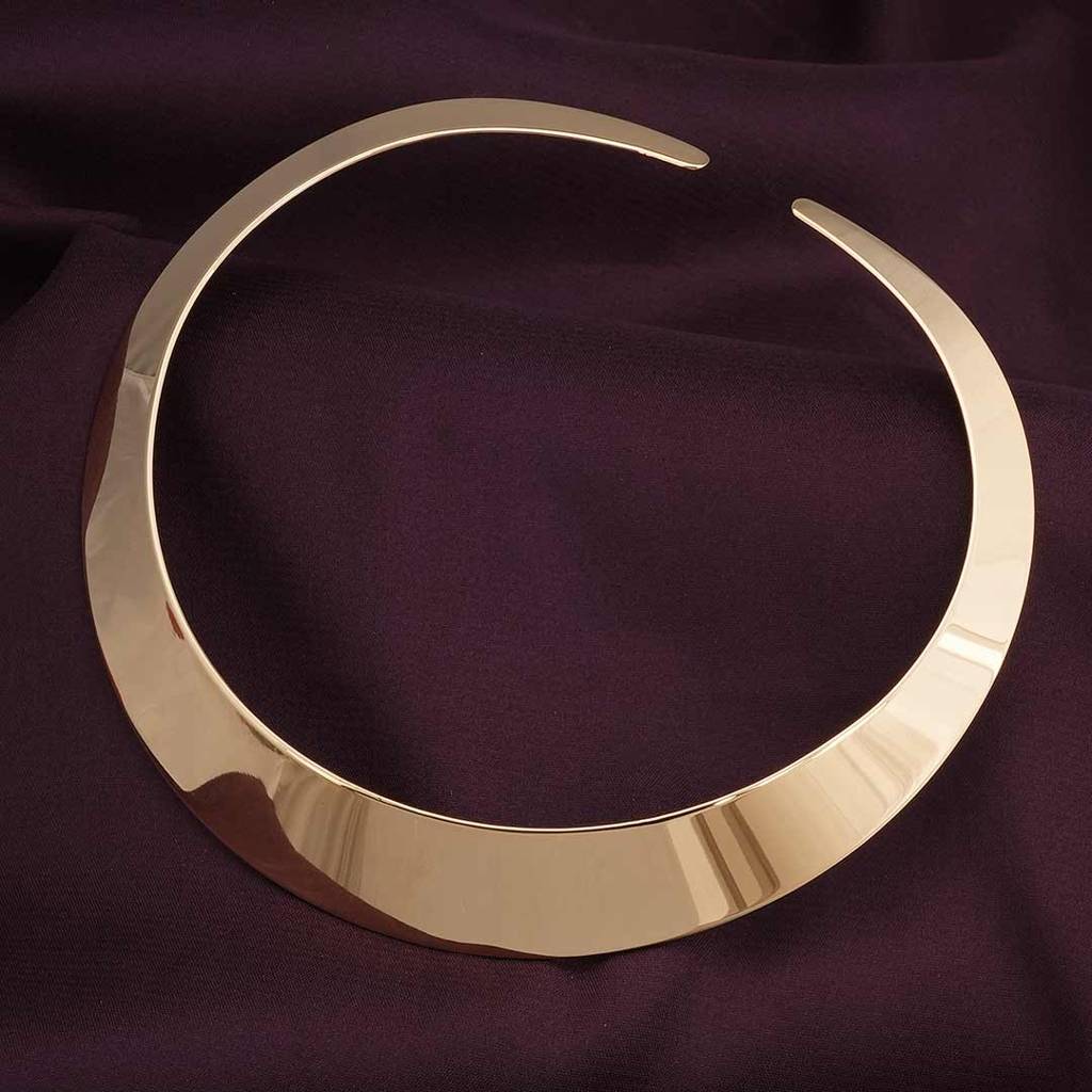 Palmonas Open Collar Choker Gold Necklace For Womens - Waterproof & Anti-Tarnish : PMWSSNC205-G
