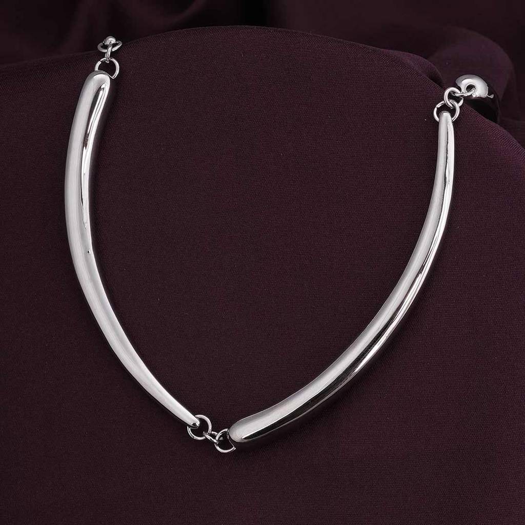 Palmonas Gold Tube Collar Necklace For Womens - Waterproof & Anti-Tarnish : PMWSSNC207-S