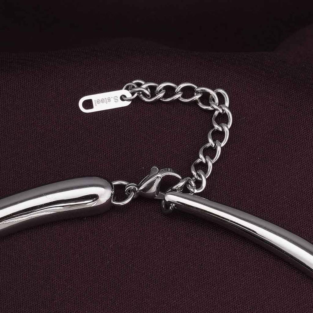 Palmonas Gold Tube Collar Necklace For Womens - Waterproof & Anti-Tarnish : PMWSSNC207-S