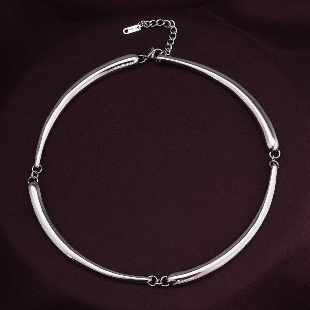 Palmonas Gold Tube Collar Necklace For Womens Waterproof Anti