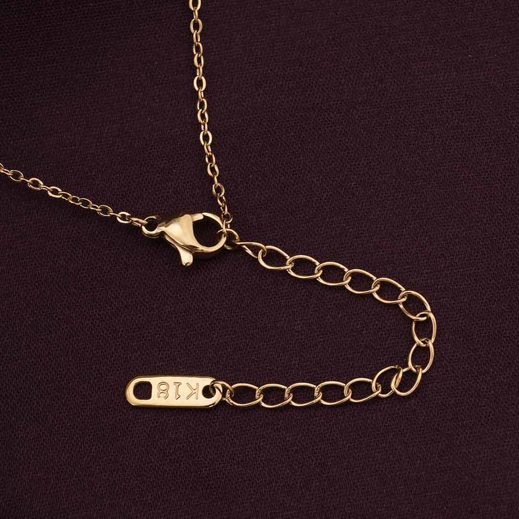 Palmonas Sapphire Cluster Gold Necklace For Womens - Waterproof & Anti-Tarnish : PMWSSNC209-G