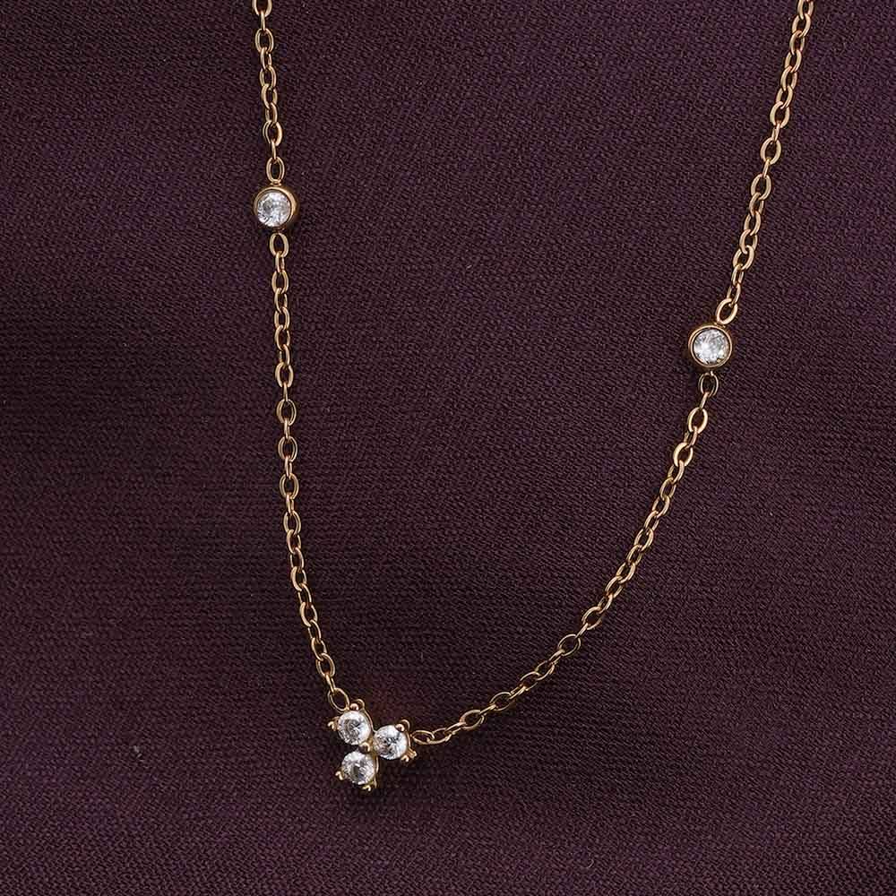 Palmonas Trio Of Twinkle Necklace For Womens - Waterproof & Anti-Tarnish : PMWSSNC213-G