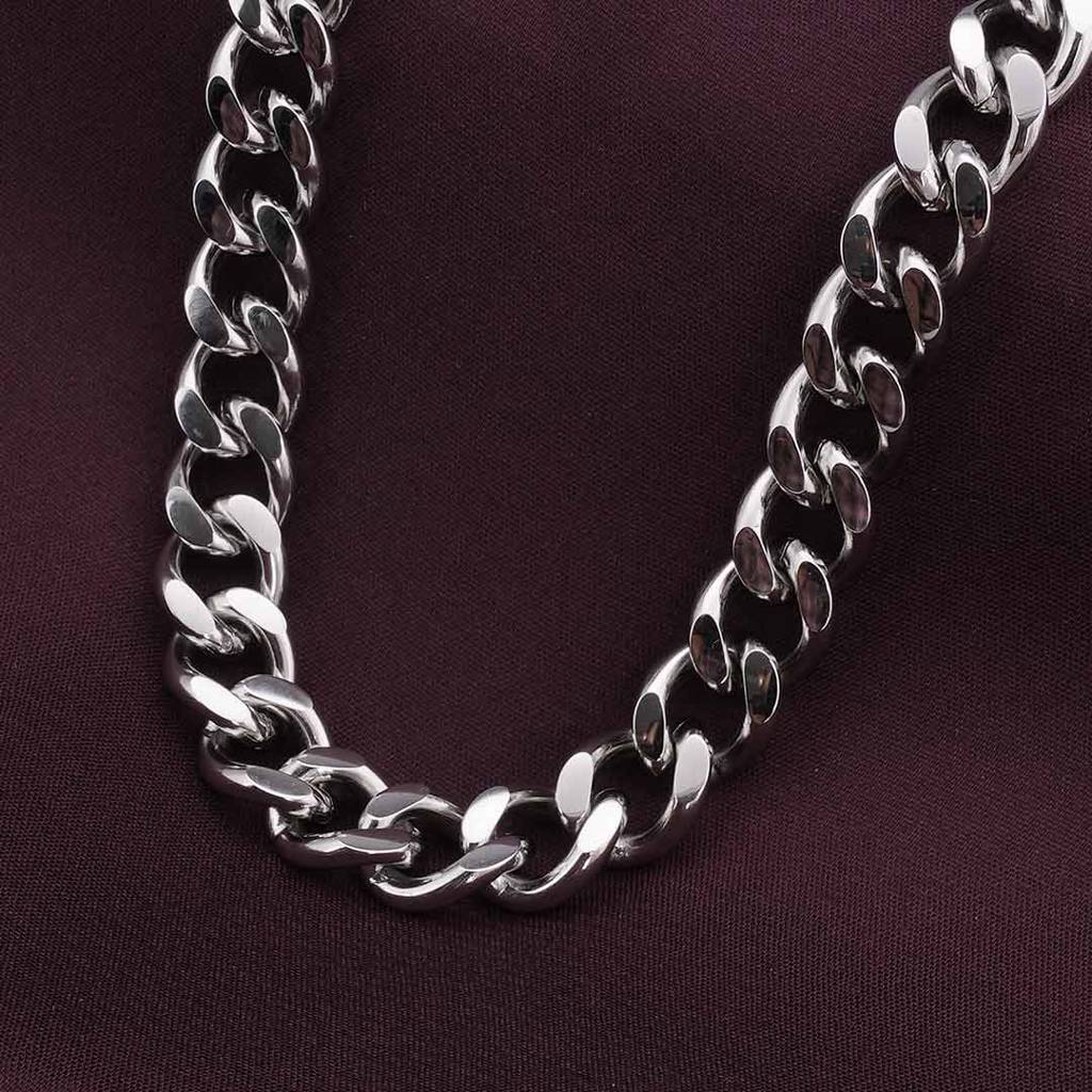 Palmonas Silver Lining Statement Chain Necklace For Womens - Waterproof & Anti-Tarnish : PMWSSNC215-S