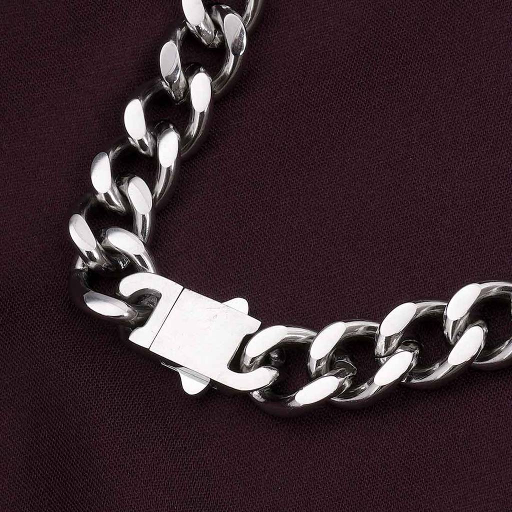 Palmonas Silver Lining Statement Chain Necklace For Womens - Waterproof & Anti-Tarnish : PMWSSNC215-S