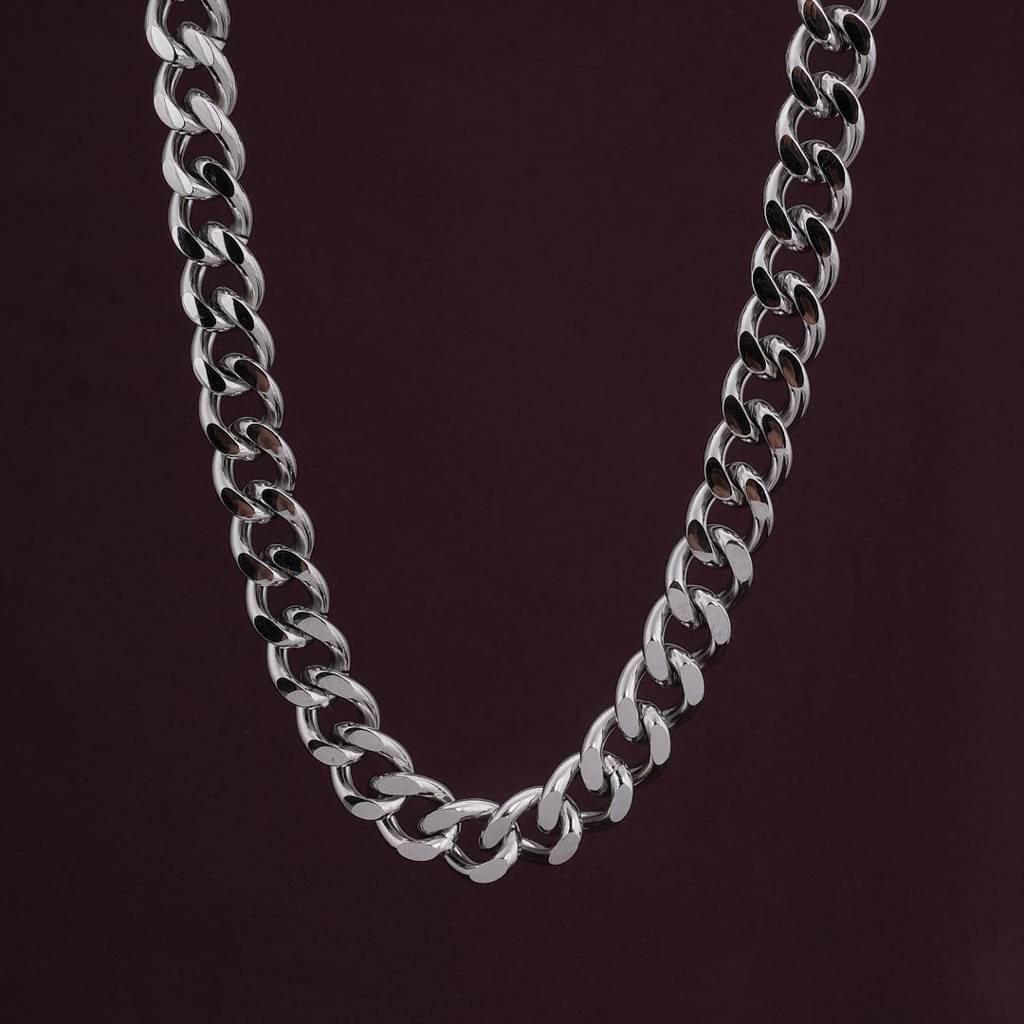 Palmonas Silver Lining Statement Chain Necklace For Womens - Waterproof & Anti-Tarnish : PMWSSNC215-S