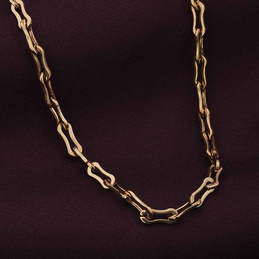 Palmonas Trendy Bone Link Chain For Womens - Waterproof & Anti-Tarnish : PMWSSNC237-G
