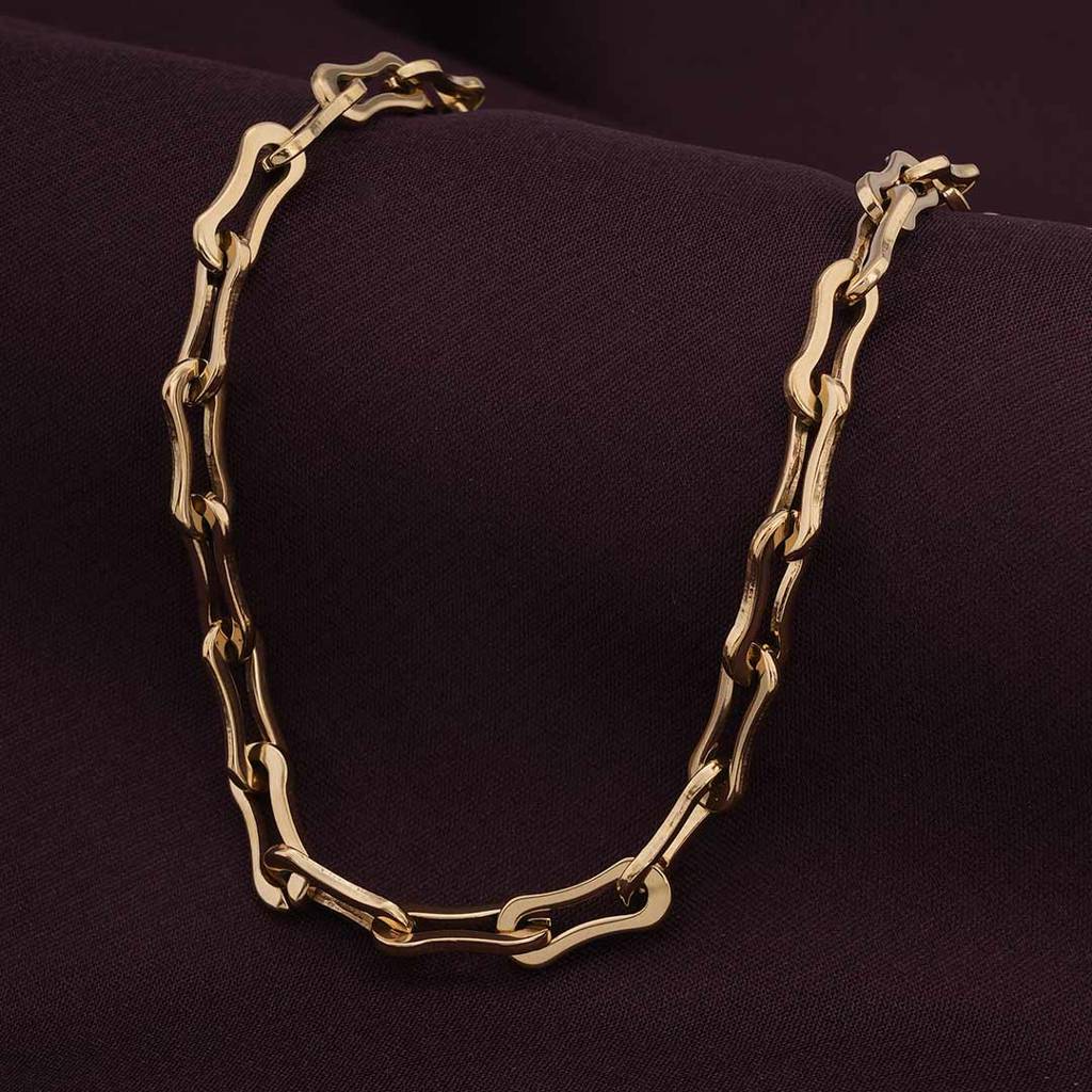Palmonas Trendy Bone Link Chain For Womens - Waterproof & Anti-Tarnish : PMWSSNC237-G