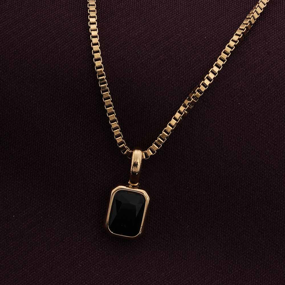 Palmonas Graceful Stone Pendant For Womens - Waterproof & Anti-Tarnish : PMWSSNC239-G