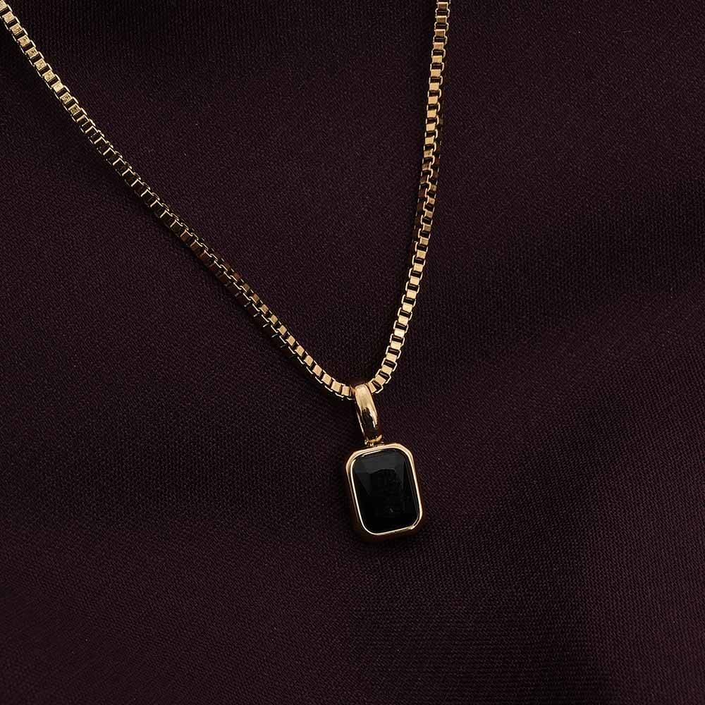 Palmonas Graceful Stone Pendant For Womens - Waterproof & Anti-Tarnish : PMWSSNC239-G