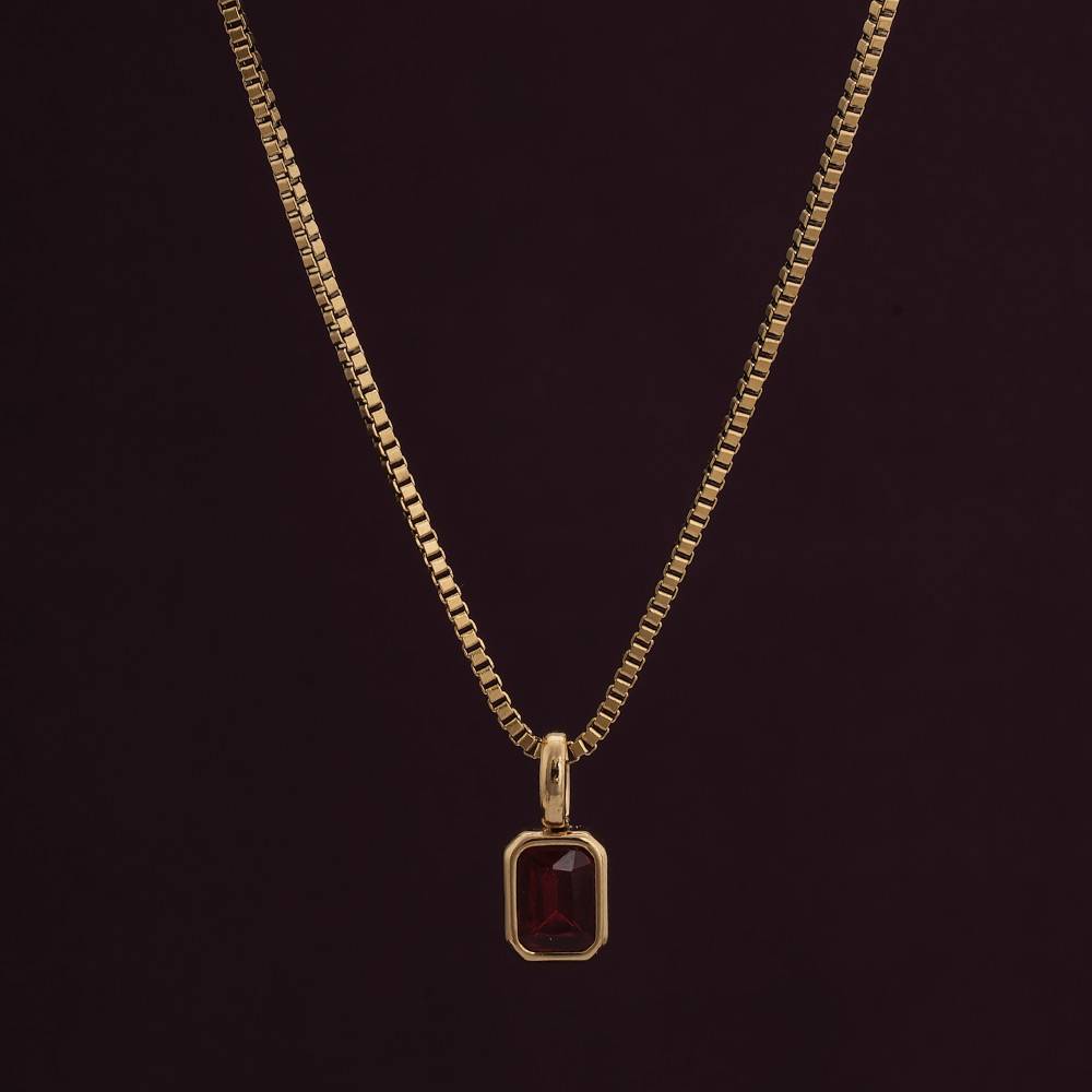 Palmonas Graceful Stone Pendant For Womens - Waterproof & Anti-Tarnish : PMWSSNC242-G