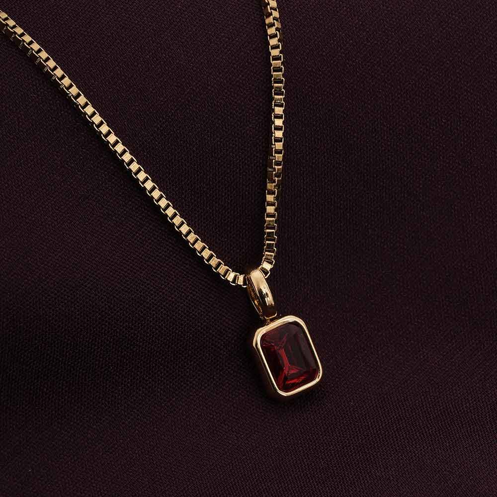 Palmonas Graceful Stone Pendant For Womens - Waterproof & Anti-Tarnish : PMWSSNC242-G