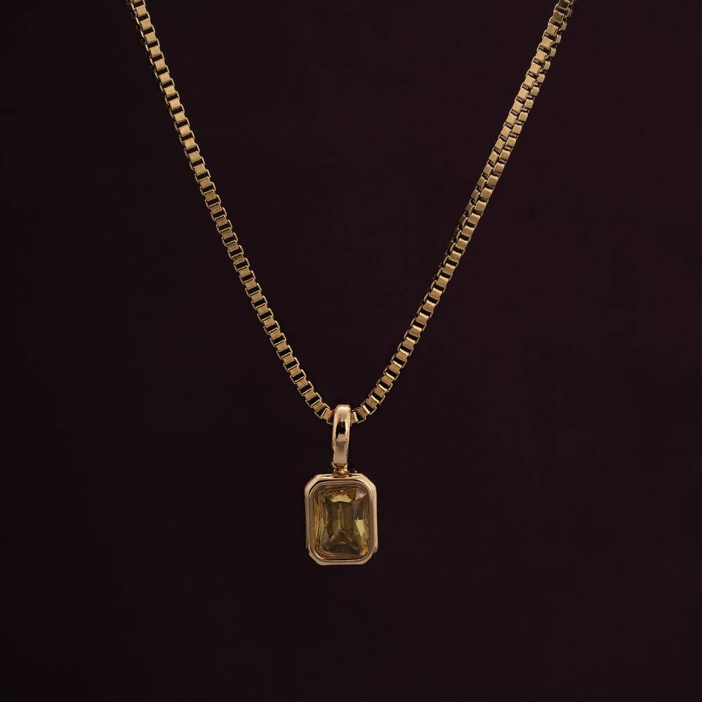 Palmonas Graceful Stone Pendant For Womens - Waterproof & Anti-Tarnish : PMWSSNC244-G