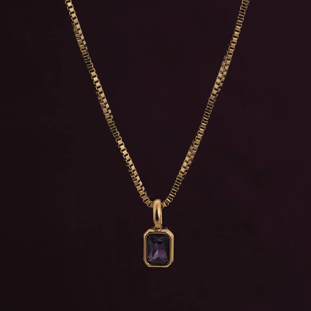 Palmonas Graceful Stone Pendant For Womens - Waterproof & Anti-Tarnish : PMWSSNC245-G