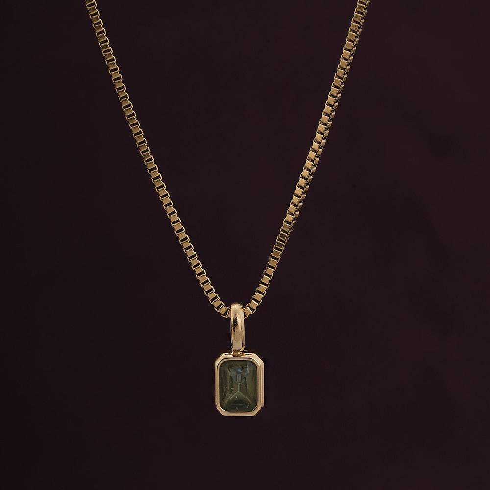 Palmonas Graceful Stone Pendant For Womens - Waterproof & Anti-Tarnish : PMWSSNC247-G