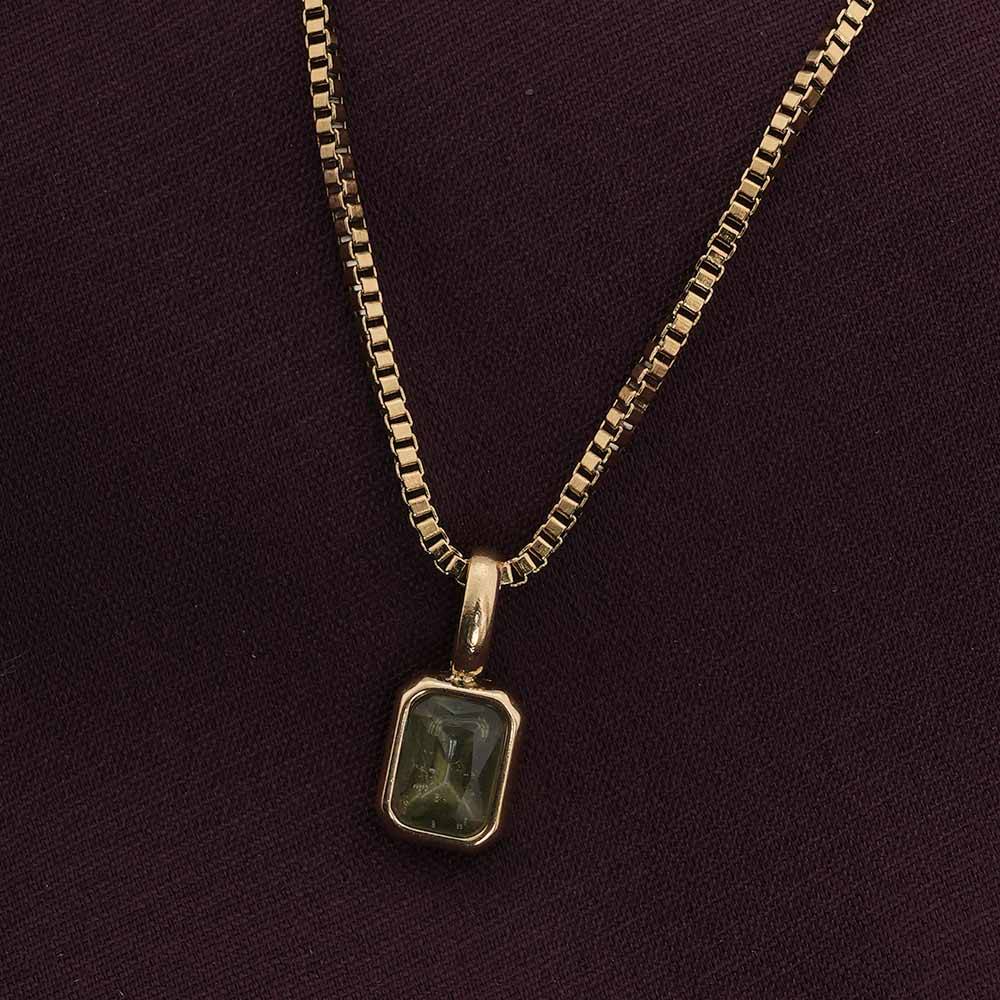 Palmonas Graceful Stone Pendant For Womens - Waterproof & Anti-Tarnish : PMWSSNC247-G