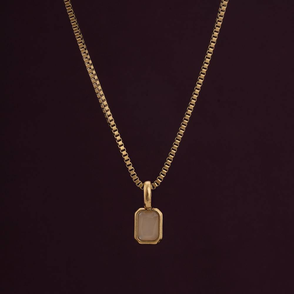 Palmonas Graceful Stone Pendant For Womens - Waterproof & Anti-Tarnish : PMWSSNC248-G