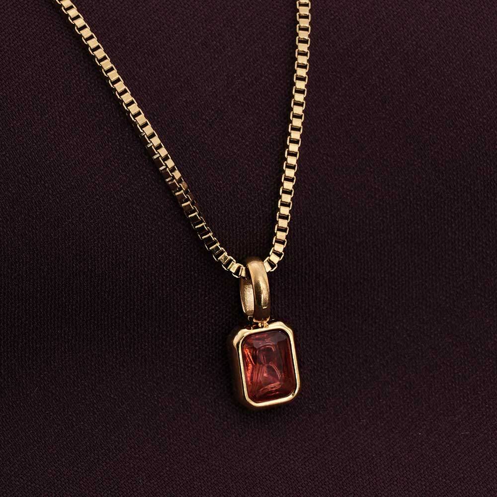 Palmonas Graceful Stone Pendant For Womens - Waterproof & Anti-Tarnish : PMWSSNC249-G