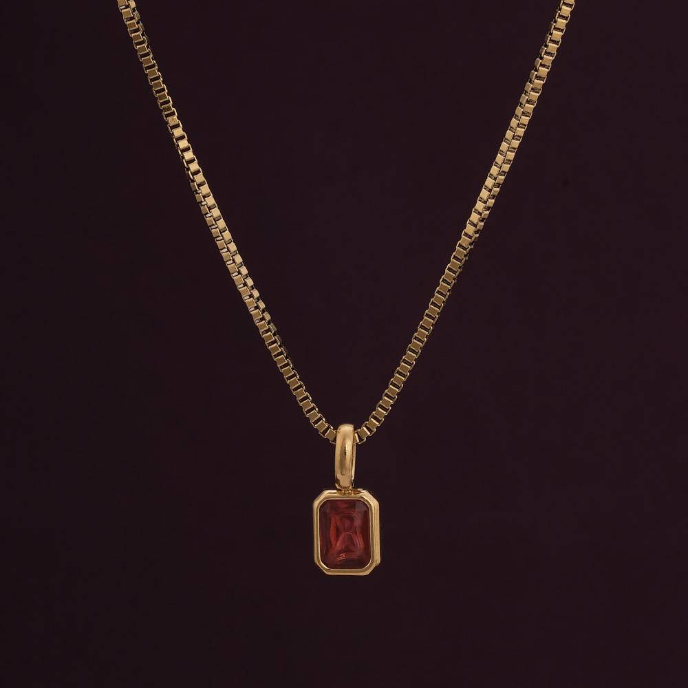 Palmonas Graceful Stone Pendant For Womens - Waterproof & Anti-Tarnish : PMWSSNC249-G