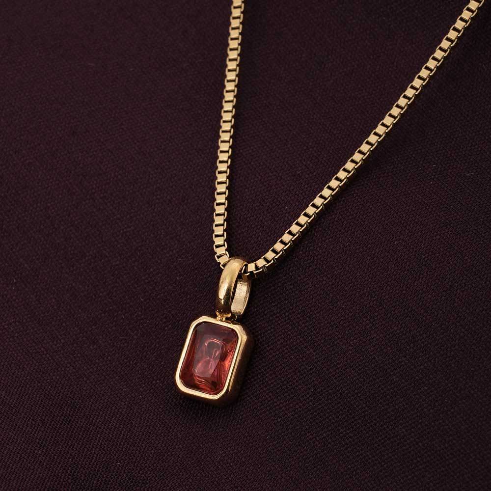 Palmonas Graceful Stone Pendant For Womens - Waterproof & Anti-Tarnish : PMWSSNC249-G