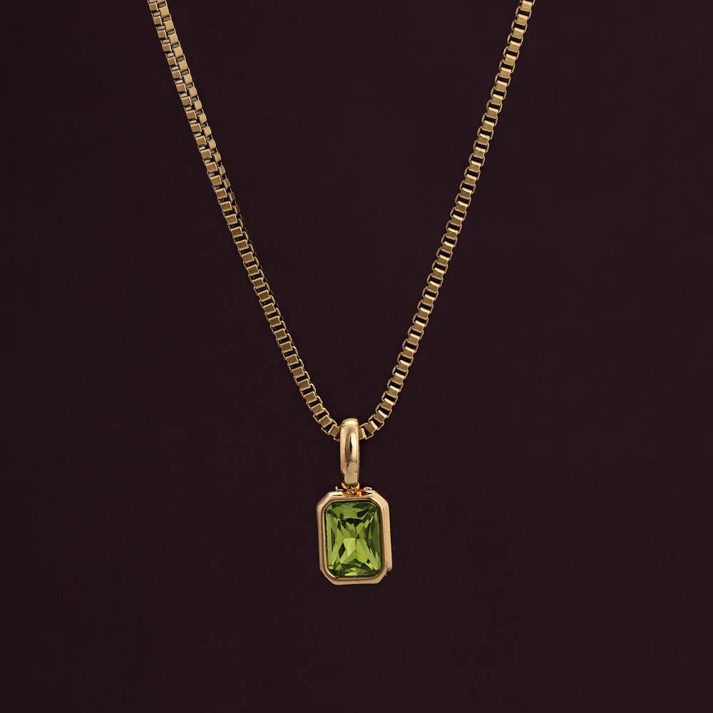 Palmonas Graceful Stone Pendant For Womens - Waterproof & Anti-Tarnish : PMWSSNC250-G