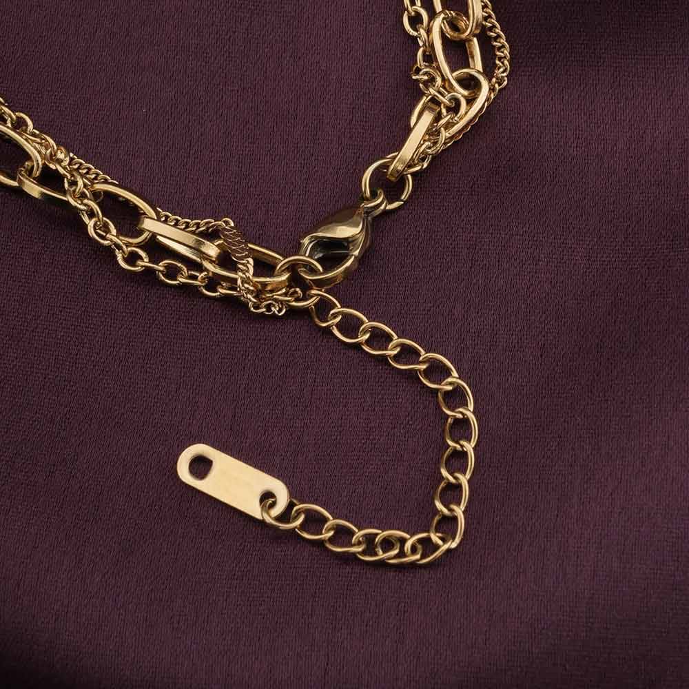 Palmonas Golden Orbit Necklace For Womens - Waterproof & Anti-Tarnish : PMWSSNC265-G