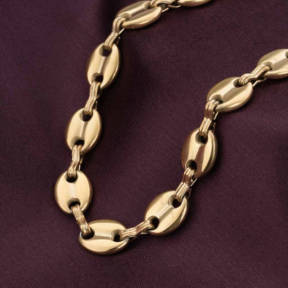 Palmonas Gold Capsule Link Necklace For Womens - Waterproof & Anti-Tarnish : PMWSSNC266-G