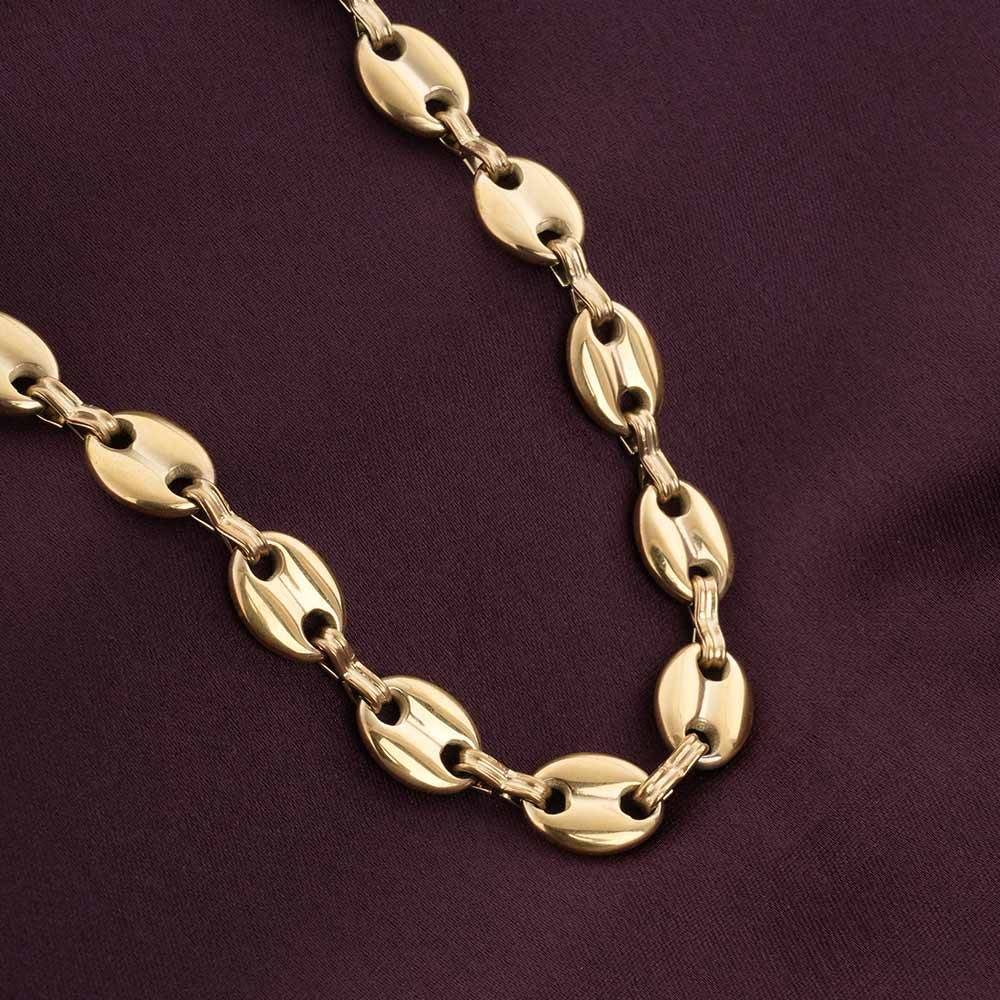 Palmonas Gold Capsule Link Necklace For Womens - Waterproof & Anti-Tarnish : PMWSSNC266-G