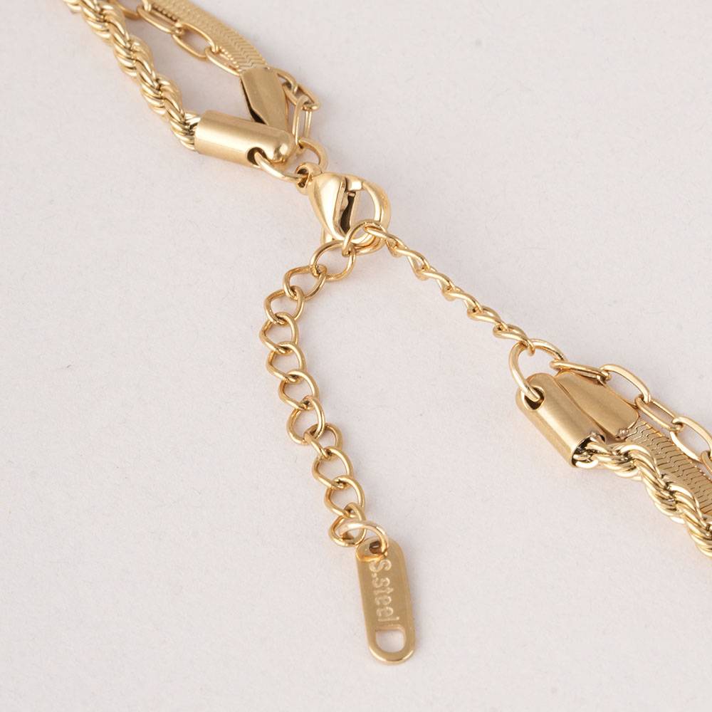 Palmonas Multi-Strand Gold Necklace For Womens - Waterproof & Anti-Tarnish : PMWSSNC286-G