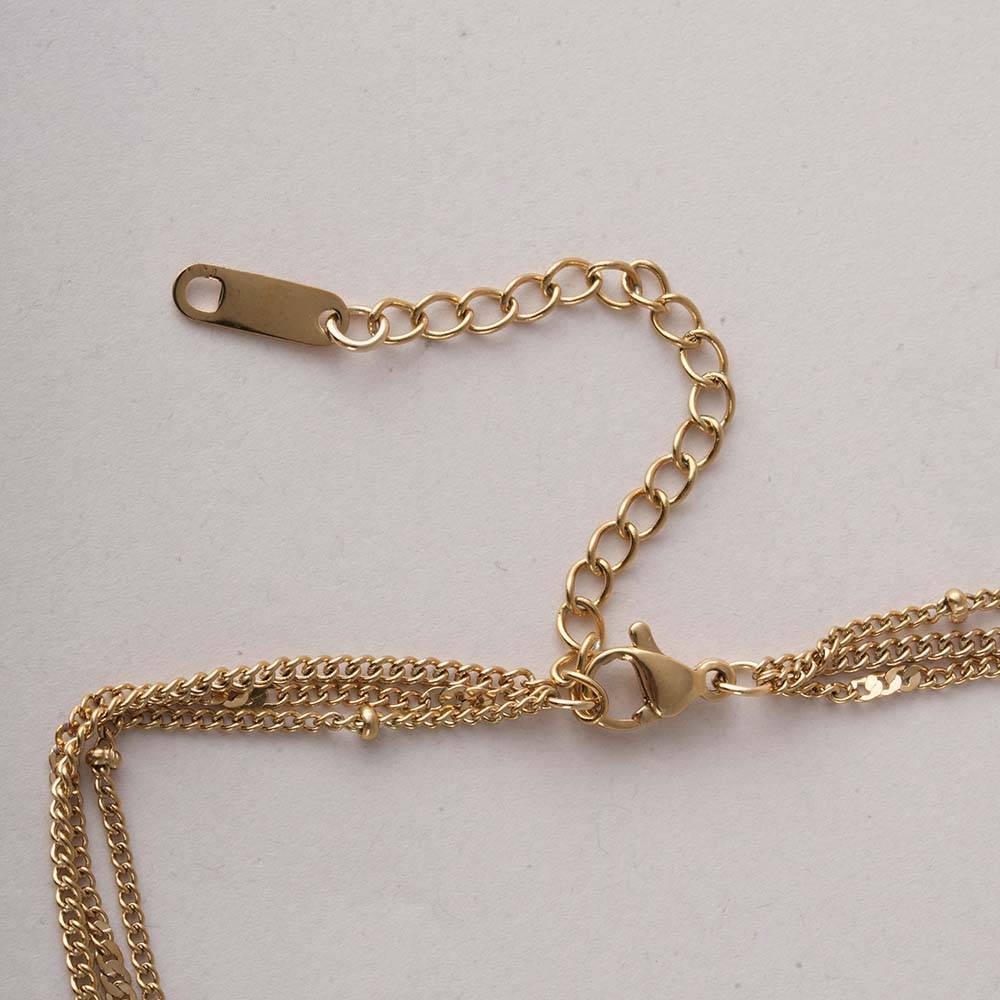 Palmonas Dainty Layered Gold Necklace For Womens - Waterproof & Anti-Tarnish : PMWSSNC291-G